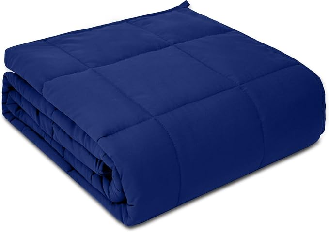 Weighted Blanket 48''x72''x12lbs Weighted Blankets NavyBlue heavey Blanket by PRETTY+NIGHT