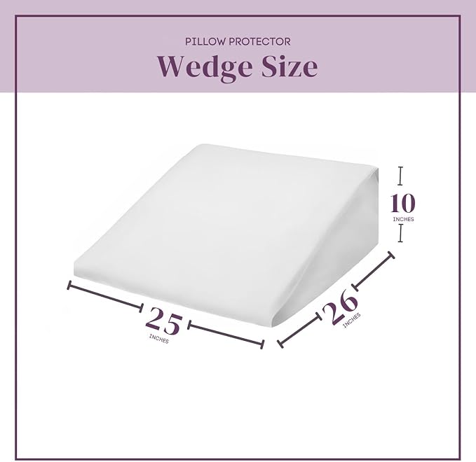 CirclesHome Wedge Pillow Cover 100% Cotton, Zippered Wedge Pillow Case Protector - Image 2