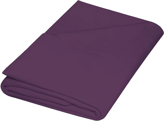 ZPECC Twin Flat Sheet Only 1 Pack, Durable Dark Purple Top Bed Sheets by ZPECC-ABrandThatHasBeenFocusedOnBabyProductsFor18Years