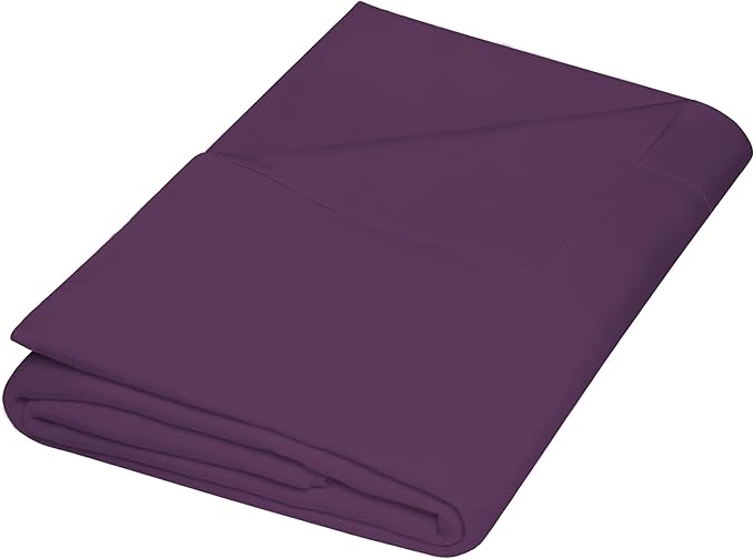 ZPECC Queen Flat Sheet Only 1 Pack, Durable Dark Purple Top Bed Sheets by ZPECC-ABrandThatHasBeenFocusedOnBabyProductsFor18Years