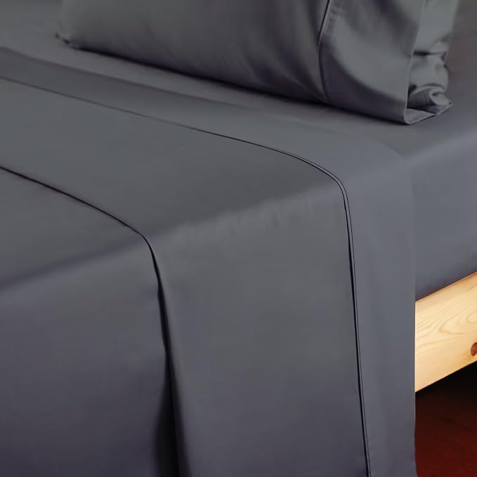 2-Pack Cotton TwinXL Flat Sheet Only, 600 Thread Count 100% Egyptian Cotton Top - Image 7
