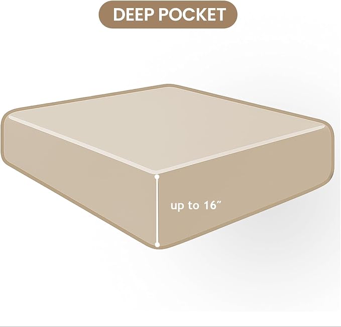 ROSE&RISY Khaki Fitted Sheet, Soft and Breathable - Image 7