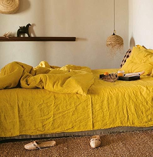 Simple&Opulence 100% Linen Duvet Cover Set 3pcs Basic Style Natural French - Image 9