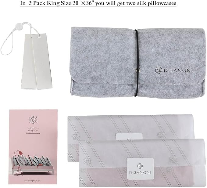 DISANGNI 100% Natural Mulberry Silk Pillow case - Image 3