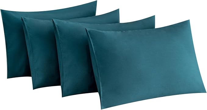 MINIPANDA Blue-Green King Size Pillow Cases Set of 4 by Unknown