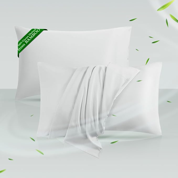 Cooling Pillowcases Standard Size Set of 2, Viscose Derived from Bamboo by HOTSLEEPERSHEETS