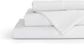 Linen Home 100% Cotton Percale Sheet Set, Twin Size, Deep Pocket, 4 Pieces Set by LINENHOME