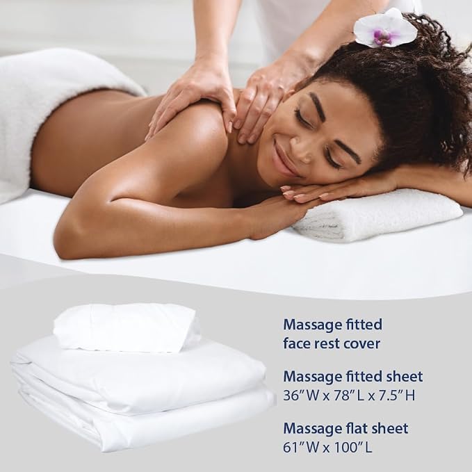 ForPro Professional Collection Premium Microfiber 3-Piece Massage Sheet Set - Image 5
