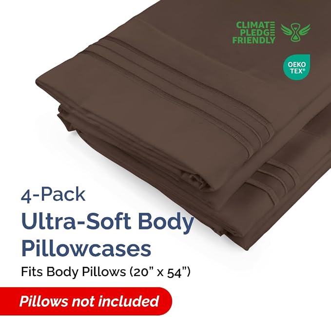 Body Pillowcases Set of 4-20x54 Long Body Pillow Case - Image 2
