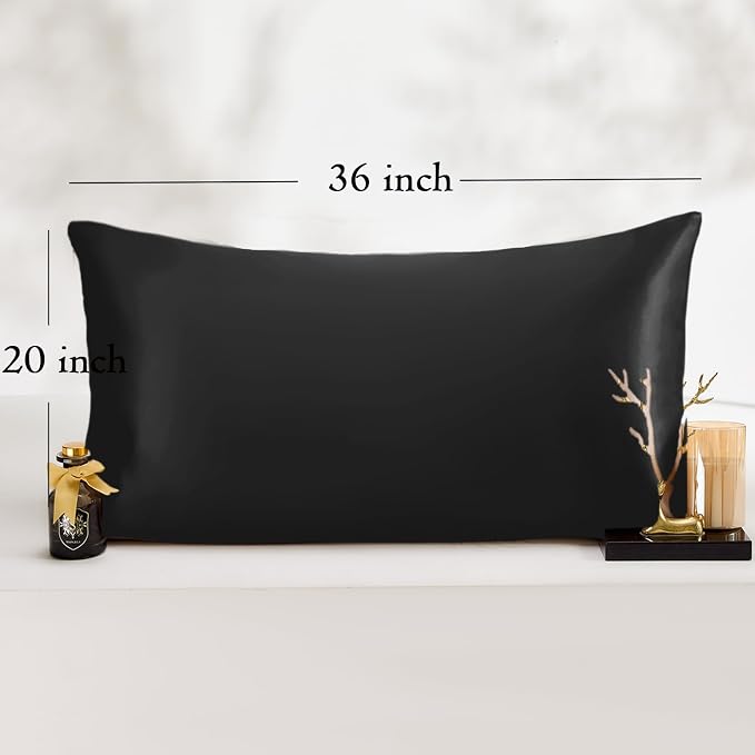 King Satin Pillowcase for Hair 2pc, Similar to Silk Pillow Cases, Easier Care - Image 6
