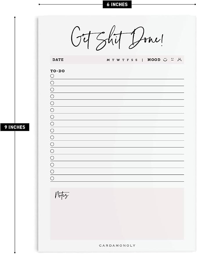 CARDAMONOLY Daily to Do List Notepad - Image 5