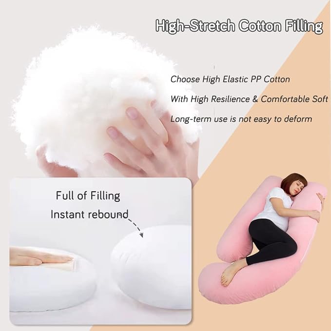 60 Inch Pregnancy Pillows for Sleeping, Extra Large U Shaped Body Pillow - Image 5