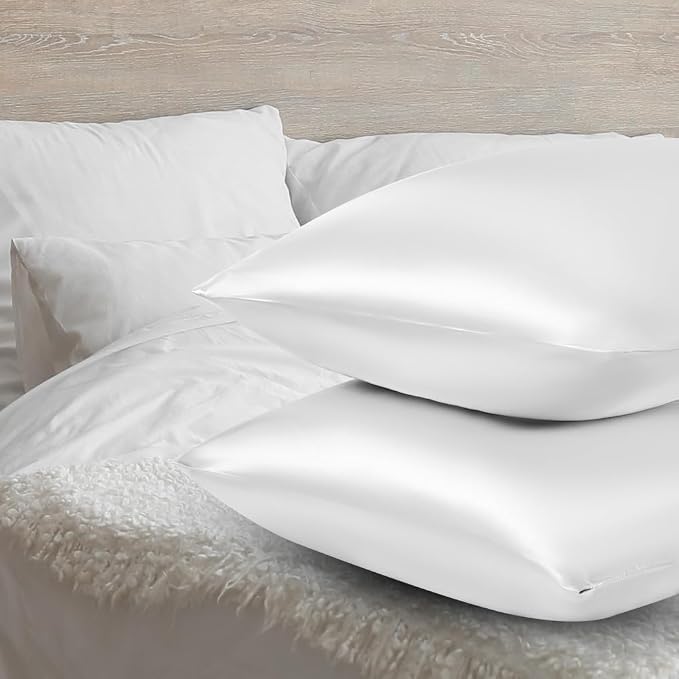 AUAUY 2 Pack Satin Silk Pillowcase, 15.75x31.50inches Silk Pillowcases - Image 4