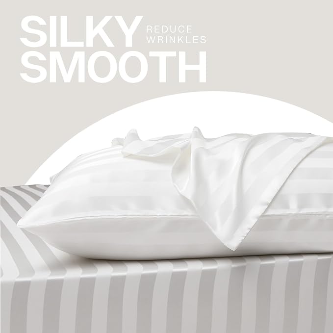 MR&HM Satin Pillowcase for Hair and Skin, Silk Satin Pillowcase 2 Pack - Image 5