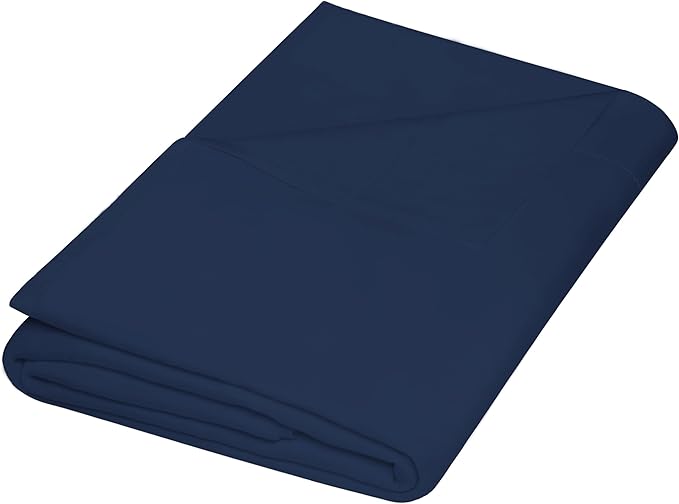 ZPECC Queen Flat Sheet Only 1 Pack, Durable Navy Top Bed Sheets Hypoallergenic by ZPECC-ABrandThatHasBeenFocusedOnBabyProductsFor18Years