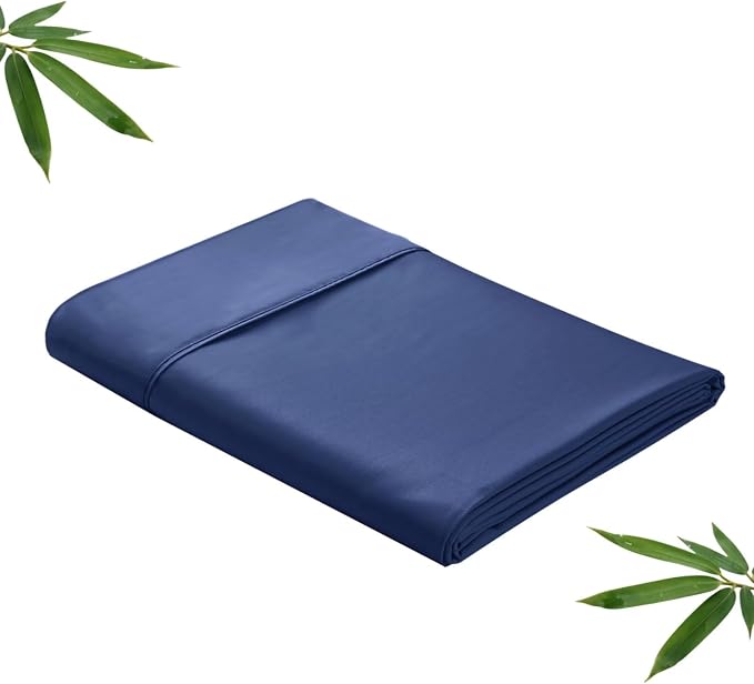 Bamboo Viscose Flat Sheets Only, 400 Thread Count Sateen Weave TwinXL Size Flat by ZaizaiHome
