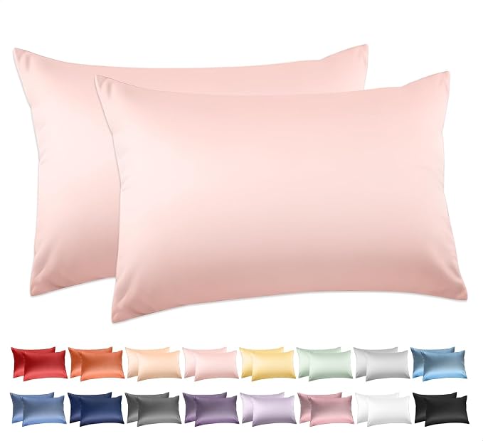 100% Cotton Queen Pillowcases Set of 2, Deep Dream 600 Thread Count Pillow Cases by DeepDream