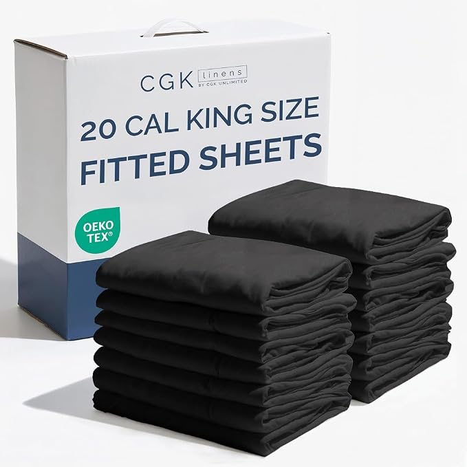 Bulk Case Pack of 20 Fitted Sheets by CGKUnlimited