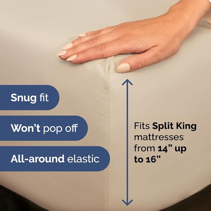 Flex Top Split Head King 4 Piece Sheet Set - Image 4