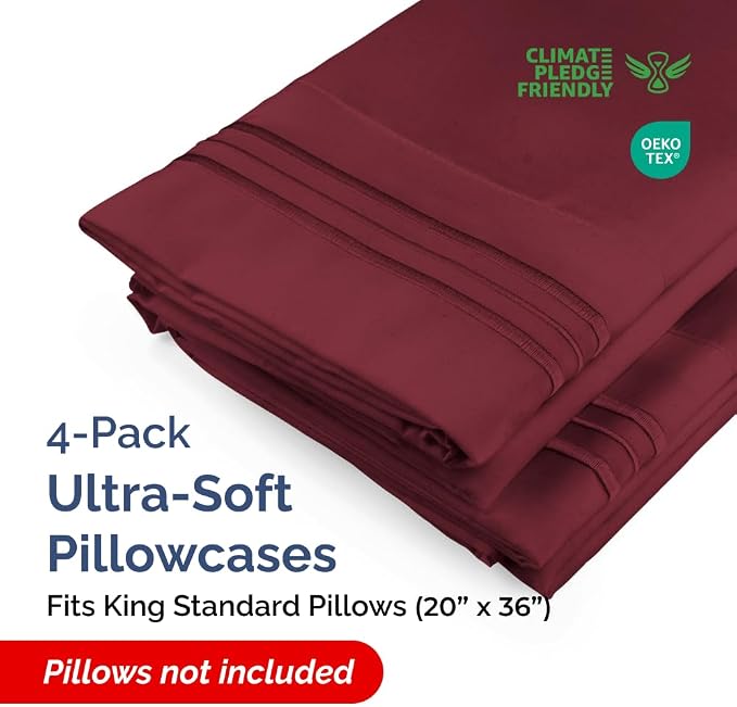 King Standard Pillow Cases Set of 4 - Image 2