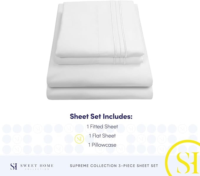 Twin Sheets - Breathable Luxury Sheets - 1800 Supreme Collection Extra Soft - Image 4