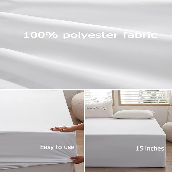 Bedding Queen Size Fitted Sheet Only- Bottom Matress Fitted Sheet-Fits 15inches - Image 3