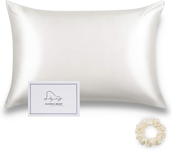 ALASKA BEAR Silk Pillowcase Envelope Closure, 22 Momme 100 Percent Long Overlap by ALASKABEAR