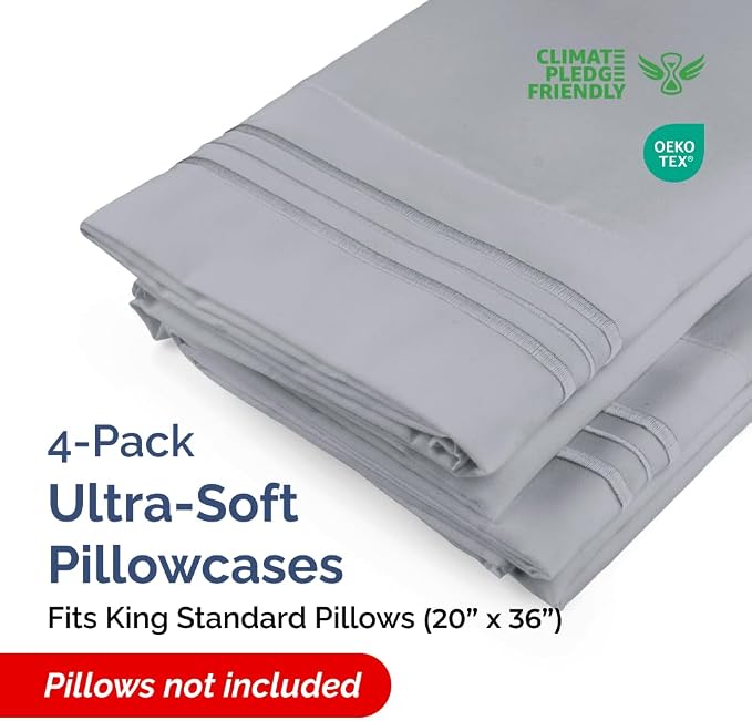 King Standard Pillow Cases Set of 4 - Image 2