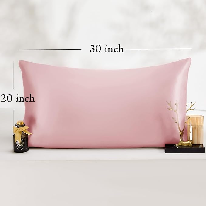 Queen Satin Pillowcase for Hair 2pc, Similar to Silk Pillow Cases, Easier Care - Image 6