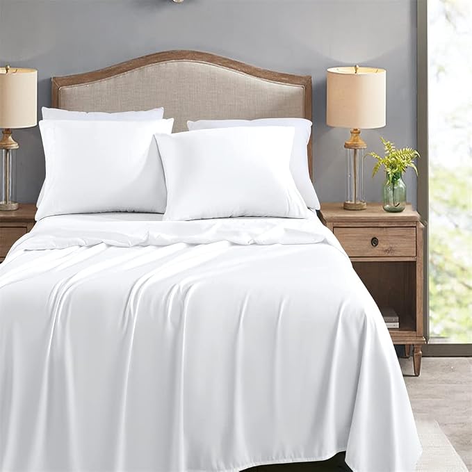 FreshCulture Queen Flat Sheets Only, Soft Microfiber Bedding Sheets - Image 4