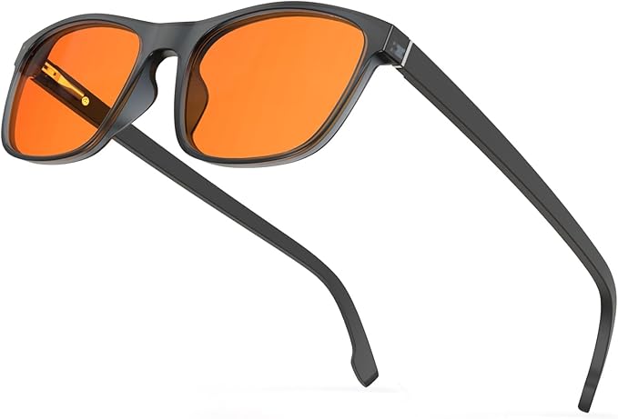 Bloomoak 100% Red Lens Blue Green Light Blocking Glasses- Dual AR Coatings by Bloomoak