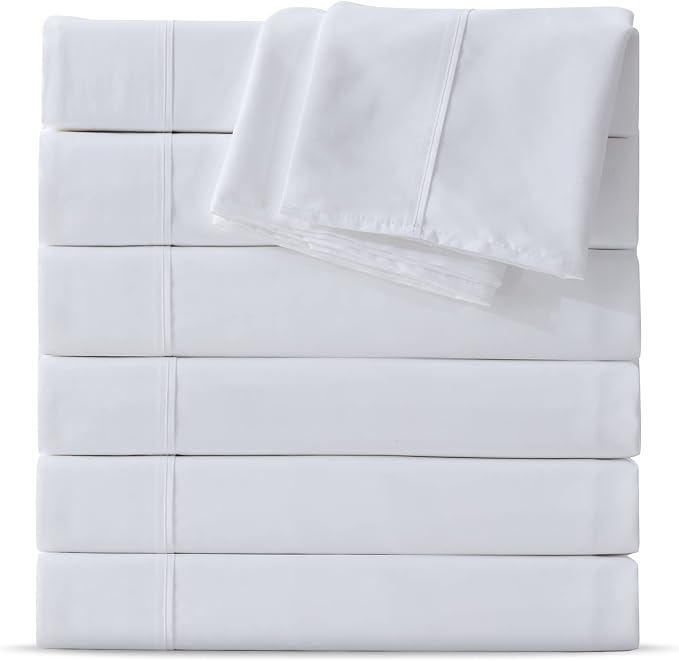 Maple&Stone California King Flat Sheet 6 Pack, Premium Soft & Breathable by MapleStone