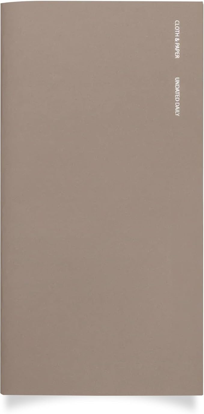 Cloth & Paper Travel Notebook | Undated Daily Planner – Verona | A5 Slim Daily by ClothandPaper