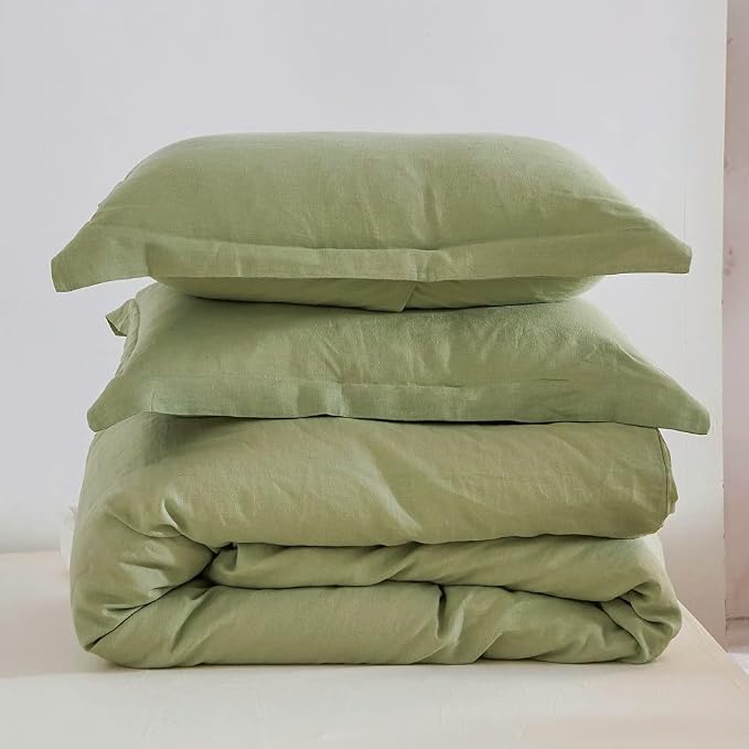 Simple&Opulence 100% Linen Duvet Cover Set 3pcs Basic Style Natural French - Image 9