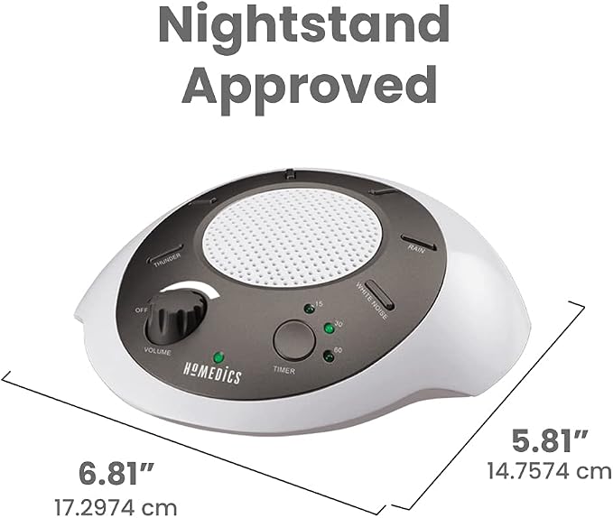 Homedics SoundSleep White Noise Sound Machine, Small Travel Sound Machine - Image 3