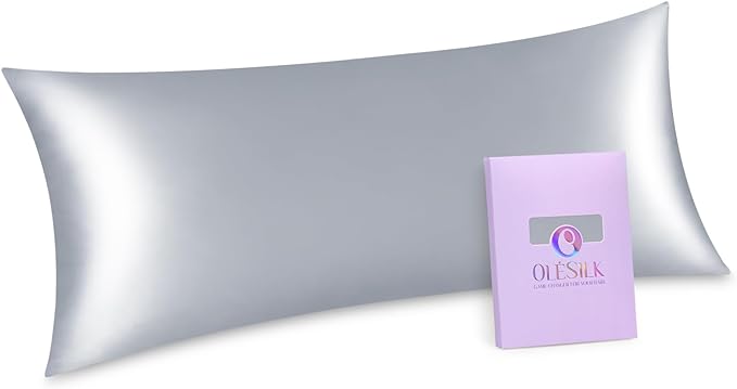 OLESILK Silk Body Pillowcase 20x54 Zippered: 100% Mulberry Silk by OLESILK