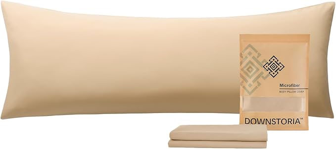 DOWNSTORIA Body Pillow Cover, Ultra Soft Microfiber Long Pillowcase, Envelope by DOWNSTORIA