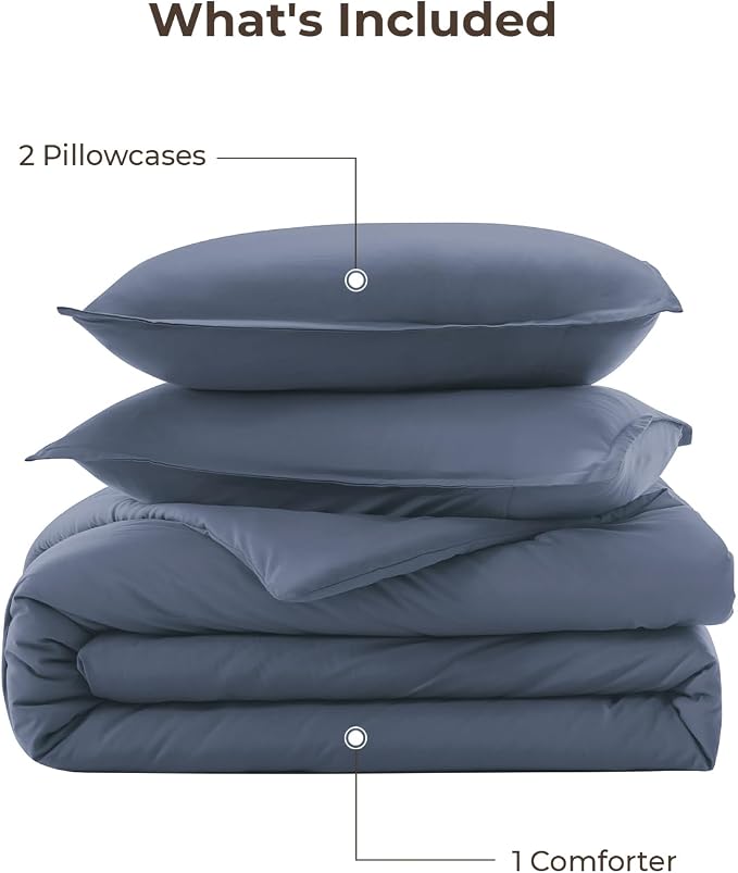 Litanika Twin XL Comforter Set Slate Blue, 2 Pieces Extra Long Dorm Bedding Sets - Image 7