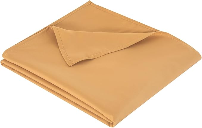 Twin Flat Sheet Only，66x96Inch Light Brown by Hotella