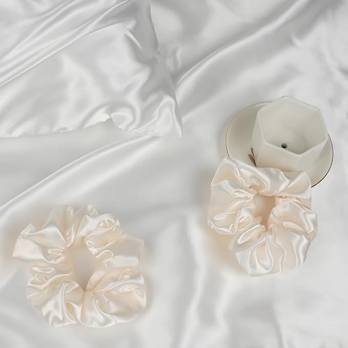 AUAUY 2 Pack Satin Silk Pillowcase, 15.75x31.50inches Silk Pillowcases - Image 8