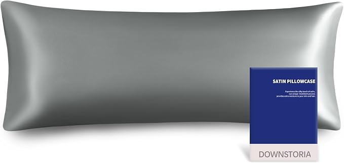 DOWNSTORIA Satin Body Pillow Cover Similar to Silk Body Pillow Pillowcase 1 Pack by DOWNSTORIA