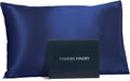 Fishers Finery 25mm Mulberry Silk Queen Pillowcase Navy by FishersFinery