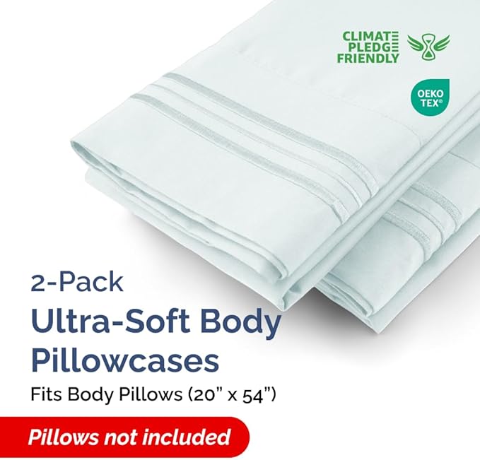 Body Pillowcases Set of 2-20x54 Long Body Pillow Case - Image 2