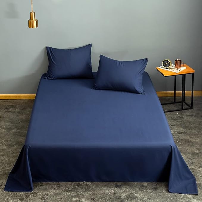 Microfiber Queen Bedding Flat Sheet, Ultra Soft and Wrinkle, Stain Resistant - Image 2