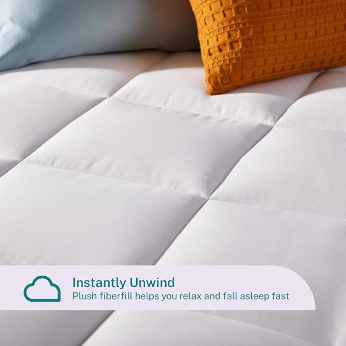 Sleep Innovations Dual Layer 4 Inch Memory Foam Mattress Topper, Twin Size - Image 6