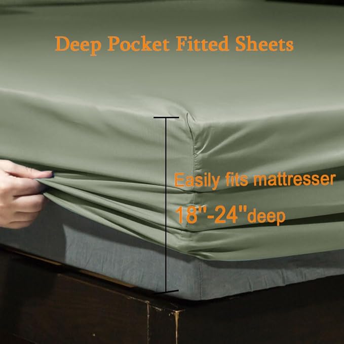SONORO KATE Bed Sheet Set Super Soft Microfiber 1800 Thread Count Luxury - Image 3