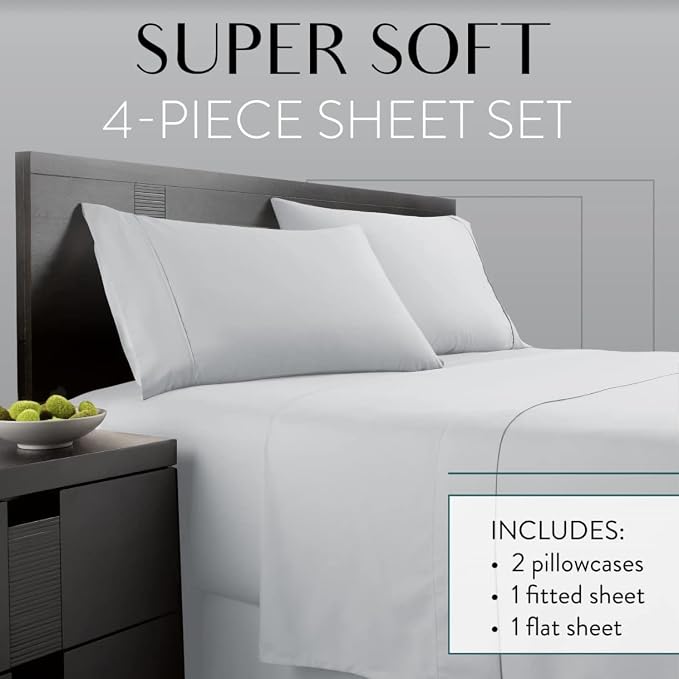 Danjor Linens Twin Bunk Bed Sheets w/ 2 Pillowcases, Lightweight Brushed - Image 2