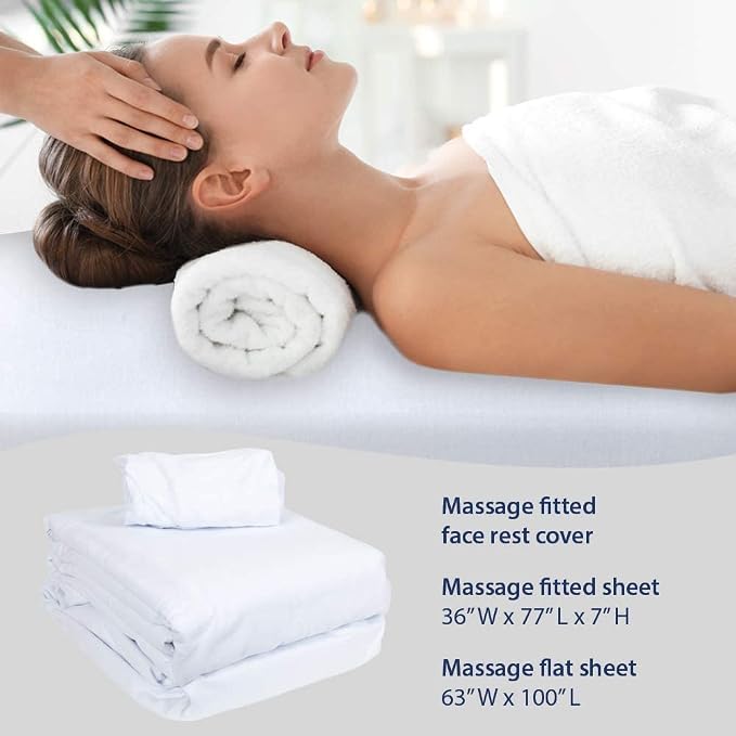ForPro Premium Flannel 3-Piece Massage Sheet Set - Image 6