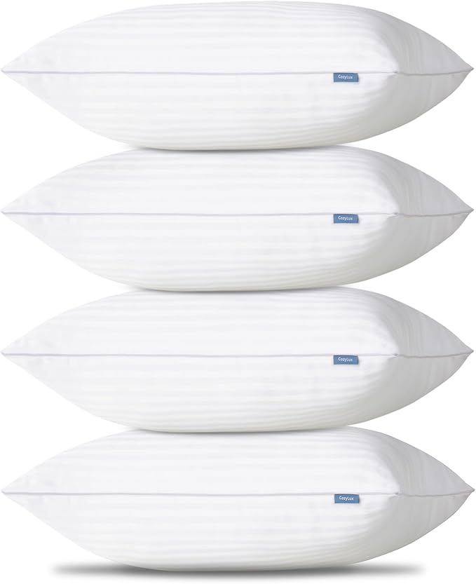 CozyLux Pillows Standard Size Set of 4, Cooling Hotel Quality Bed Pillows by CozyLux