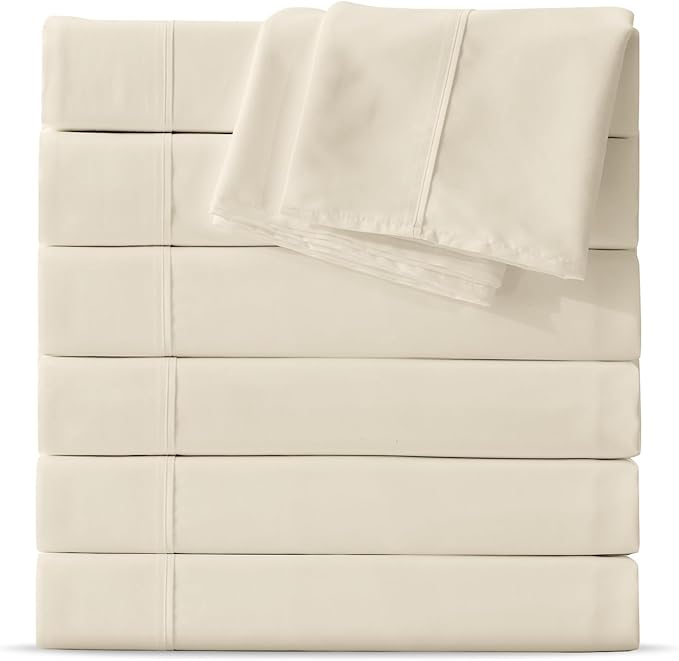 Maple&Stone King Flat Sheet 6 Pack, Premium Soft & Breathable, Brushed by MapleStone